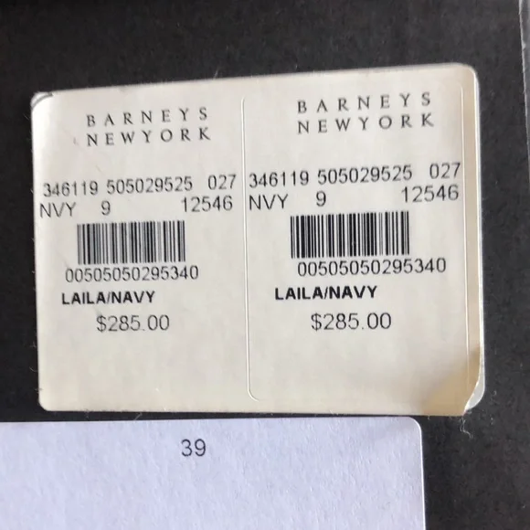 Barneys New York Silk Sandals from Italy in Navy. Size 39, 3.5” Heel. New! - Picture 12 of 13